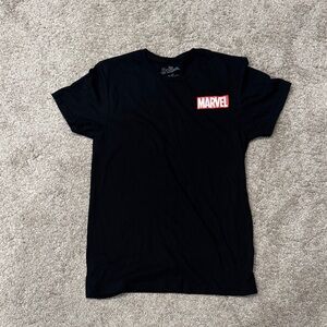 Marvel Black Tee with Red Logo